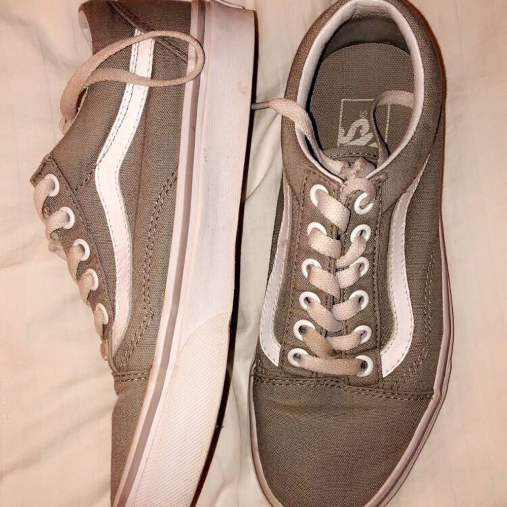 Grey and white vans!